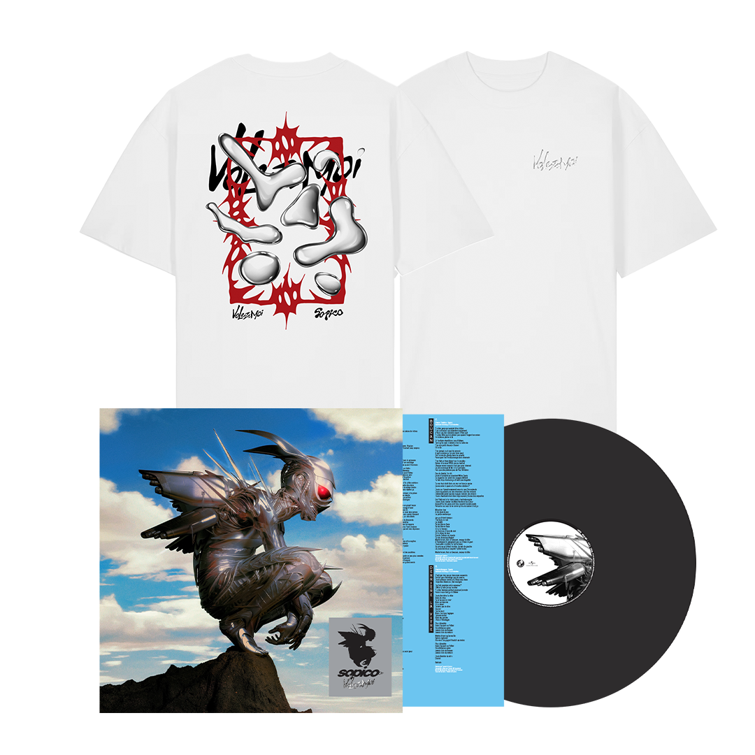 Vinyle Standard + Tee-Shirt Blanc "Volez-Moi"
